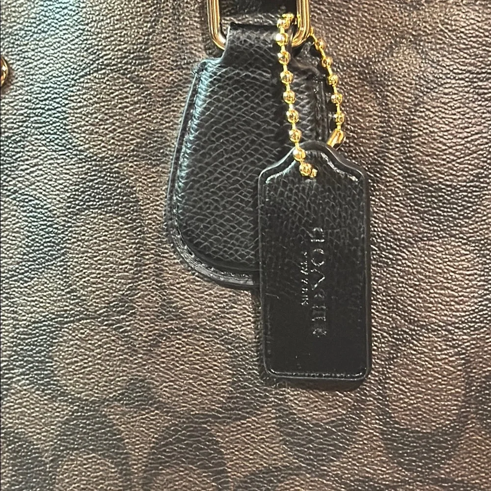 Coach Diaper Bag F35414 Signature Canvas Tote Brown Black Gold Hardware - Picture 5 of 16